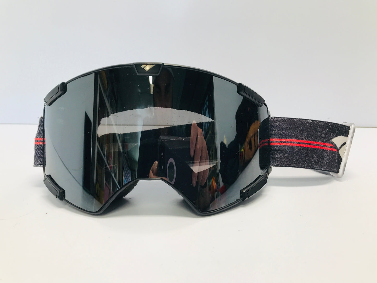 Ski Goggles Adult Size Large Black Mirrored