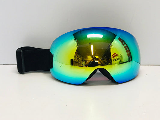 Ski Goggles Adult Size Large Bug Mirrored Lens