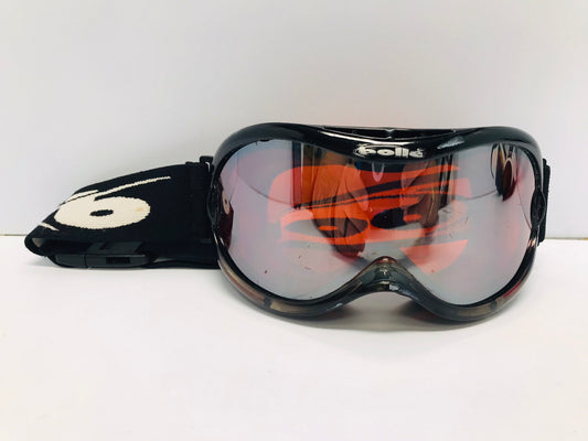 Ski Googles Adult Size Medium Bolle Black Orange Lens