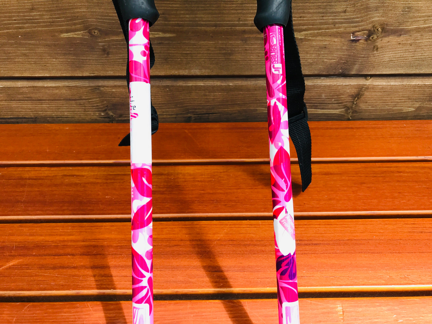 Ski Pole Adult Size 44in 110cm Rubber Handle Scott Pink Mahato