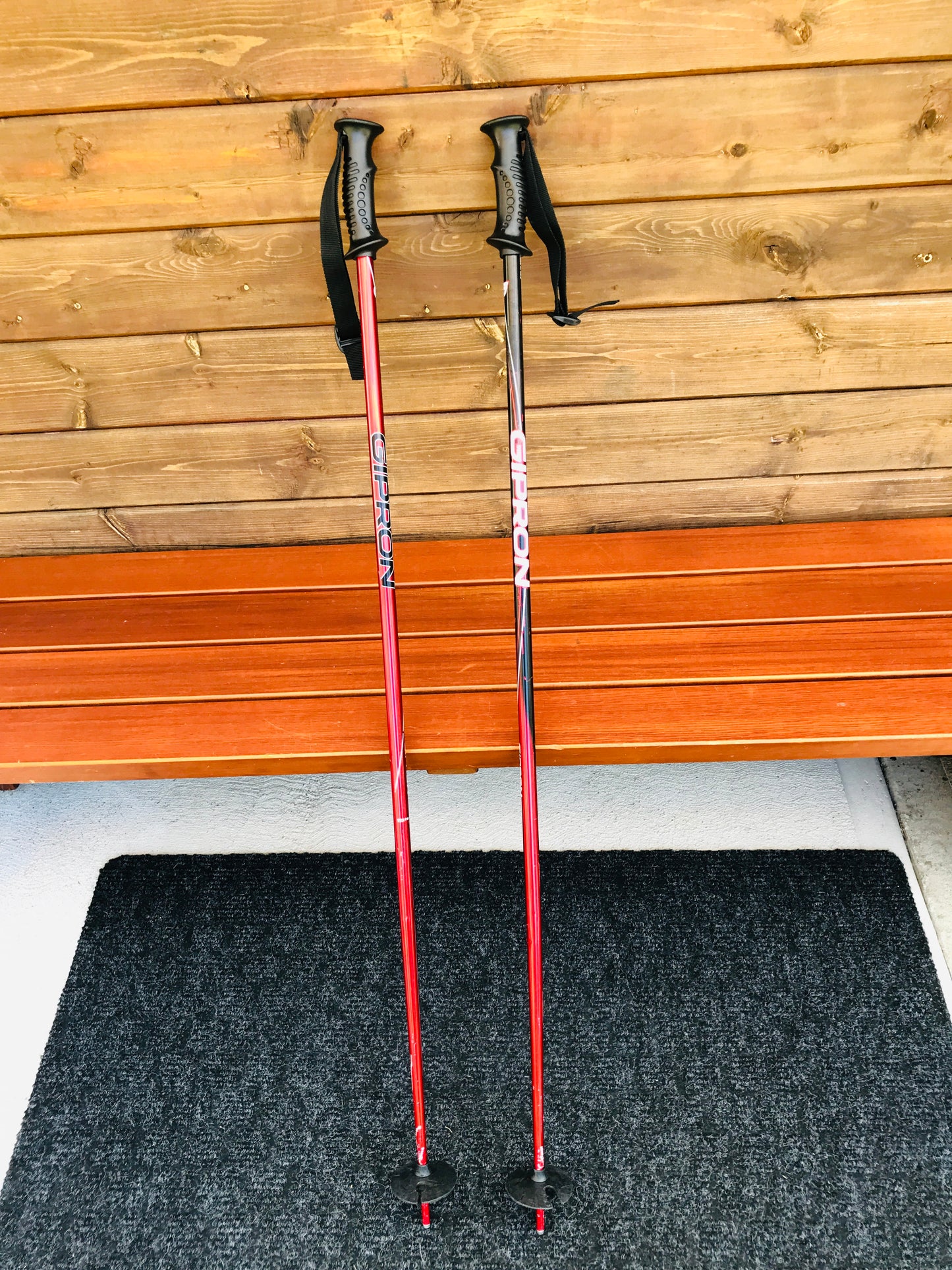 Ski Poles 50 inch 125 cm Gipron Red Black