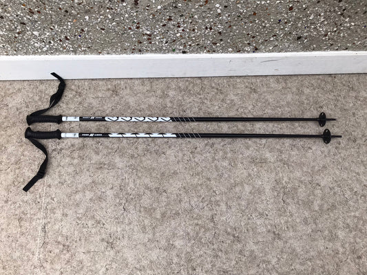 Ski Poles Adult Size 50 inch 125cm K-2 Power Aluminum Black White Rubber Handle Excellent