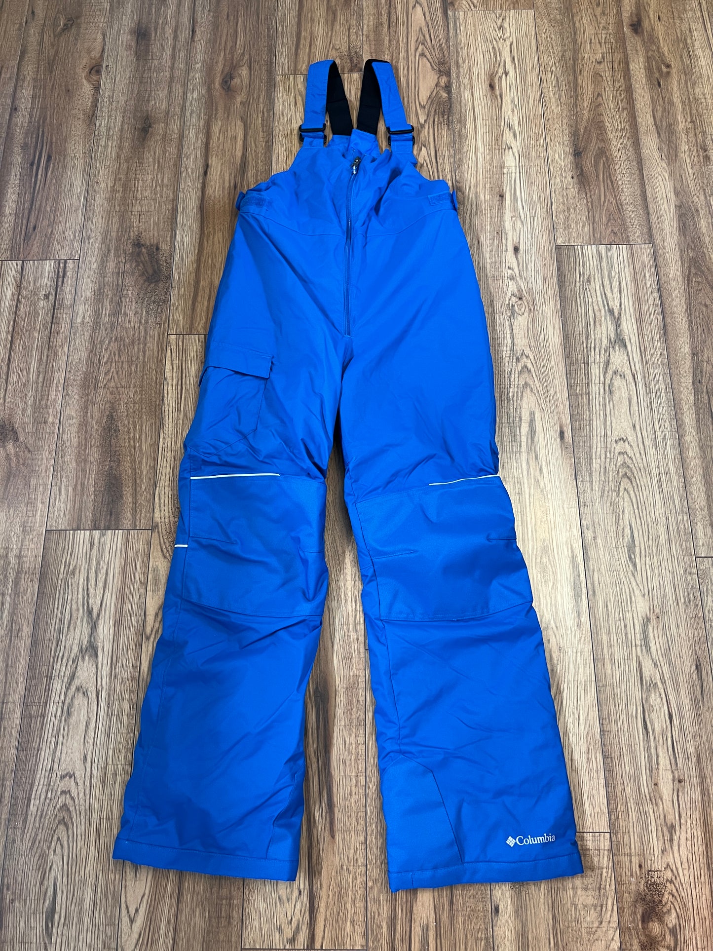 Snow Pants Child Size Youth 14-16 Columbia With Bib Blue Like New