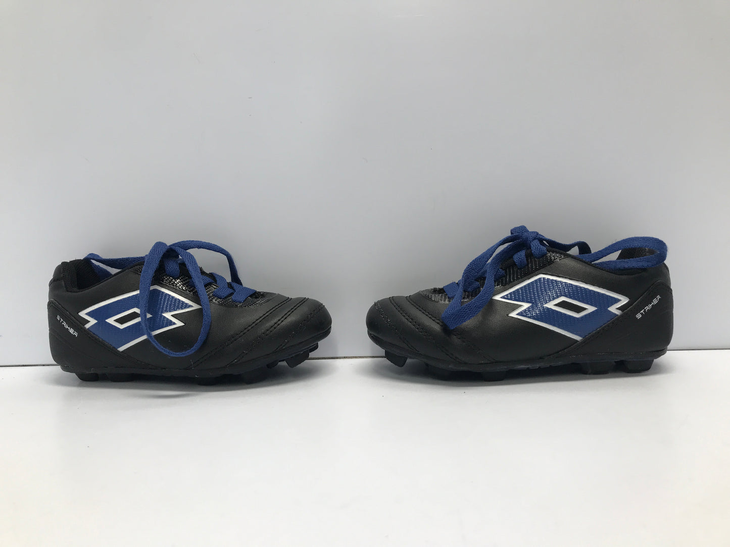 Soccer Shoes Cleats Child Size 10 Lotto Black Blue Excellent