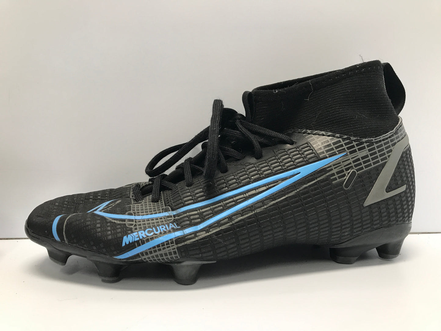 Soccer Shoes Cleats Child Size 4.5 Nike Mercurial Blue Black Slipper Foot