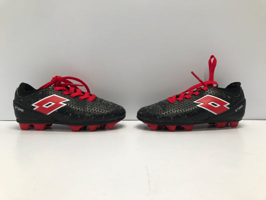 Soccer Shoes Cleats Child Toddler Size 9 Lotto Black Red Like New