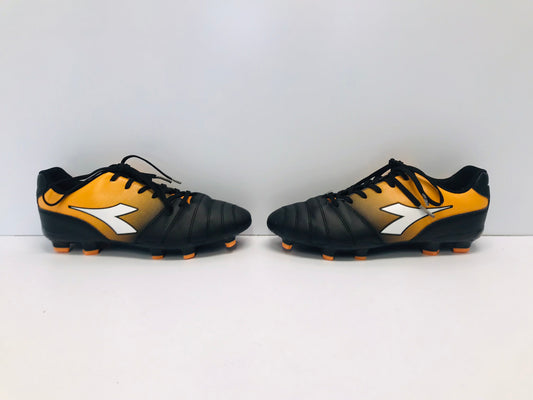 Soccer Shoes Cleats Men's Size 7 Diadora Black Orange Minor Wear