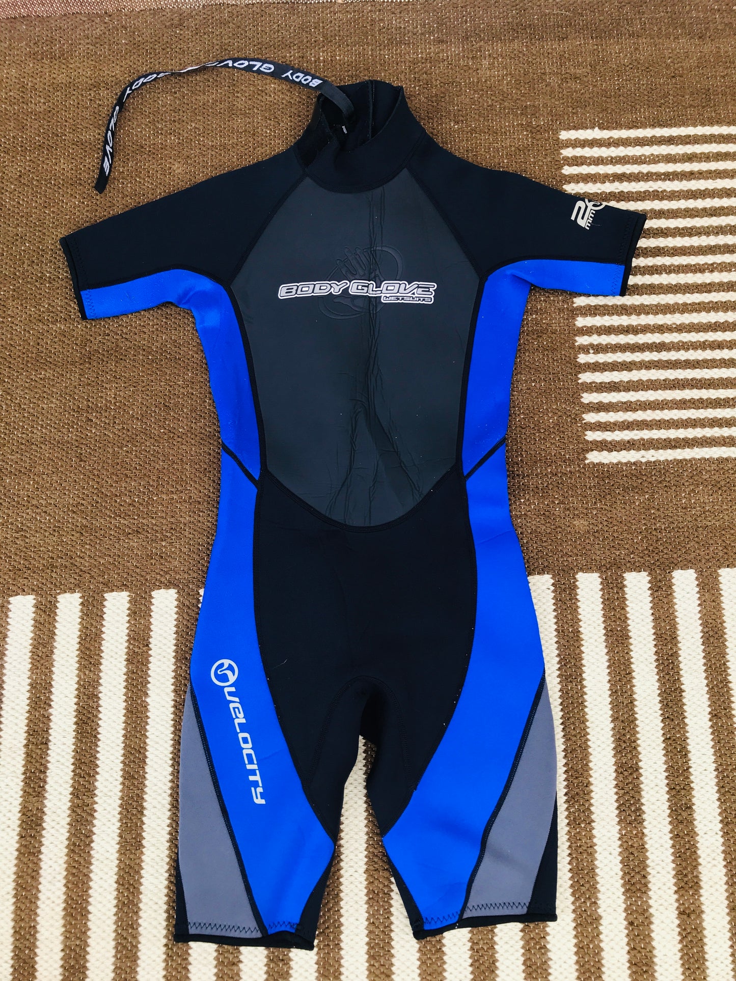 Wetsuit Child Size 12 Junior Body Glove 2-3mm Black Blue Surf Paddle Kayak