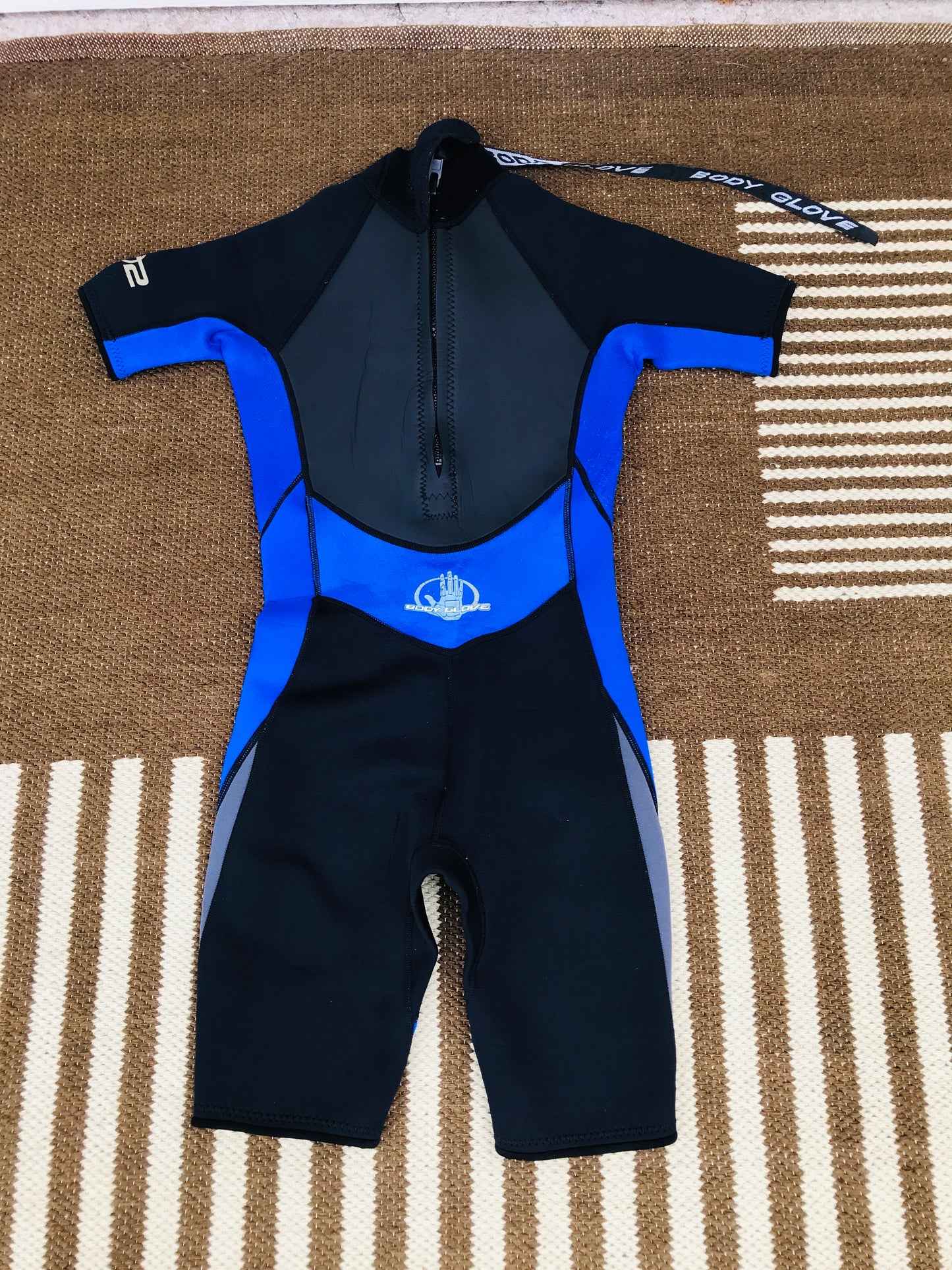 Wetsuit Child Size 12 Junior Body Glove 2-3mm Black Blue Surf Paddle Kayak