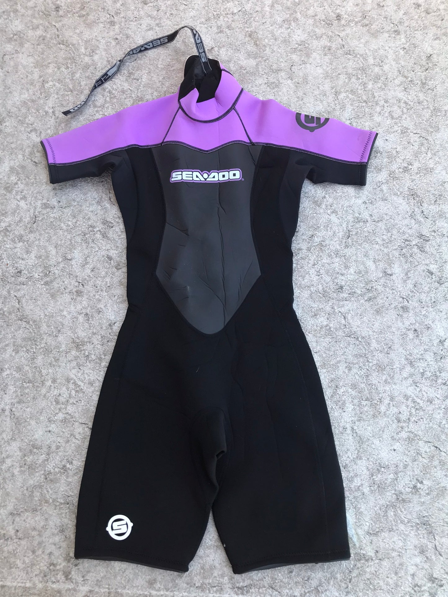 Wetsuit Ladies Size 7-8 Sea Doo Lilac Black 2-3 mm Neoprene Kayak Paddleboard Surf Swim  Like New