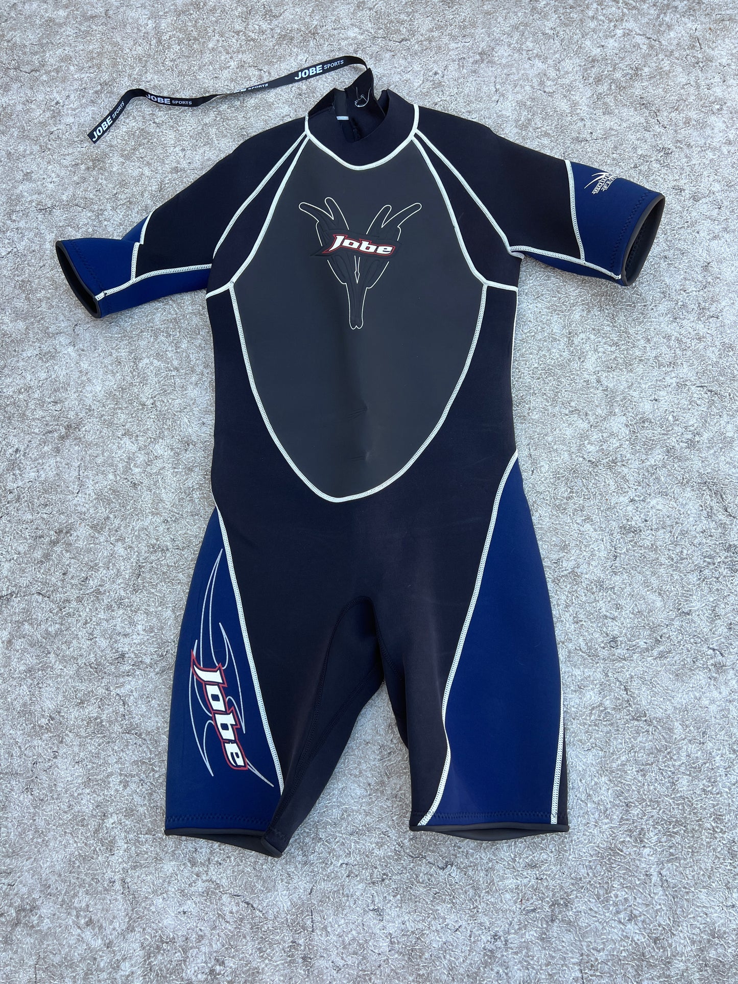 Wetsuit Men's Size Large Jobe 2-3mm Black Blue Grey Excellent