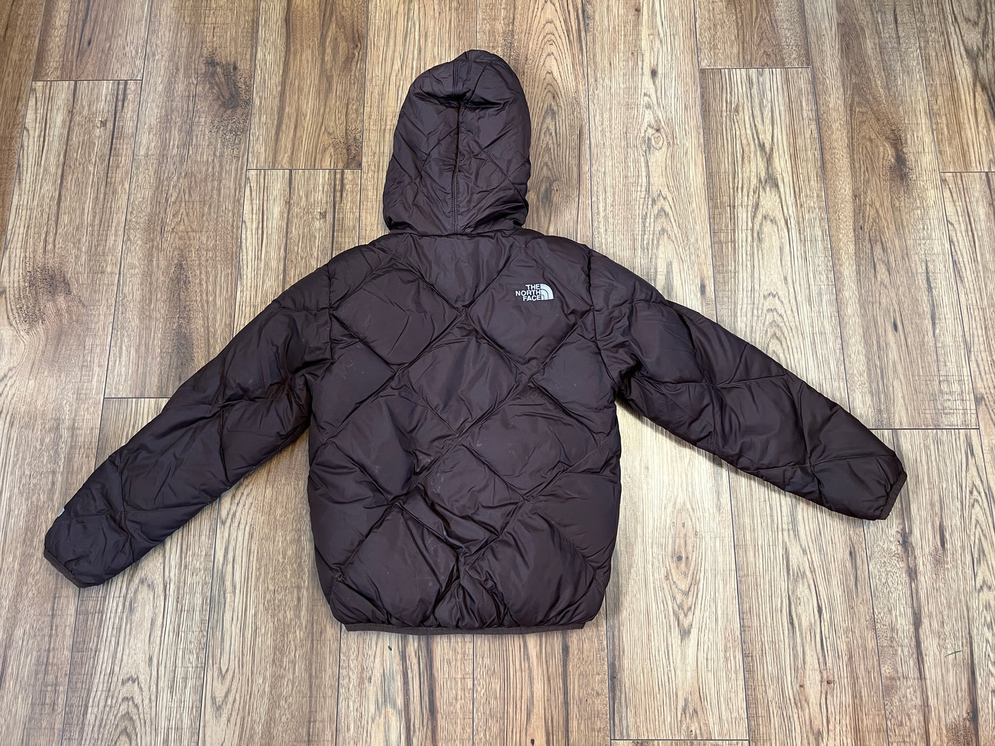 Winter Coat Child Size 7-8 The North Face Reversible Pink Brown 550 Down Filled Outstanding Quality