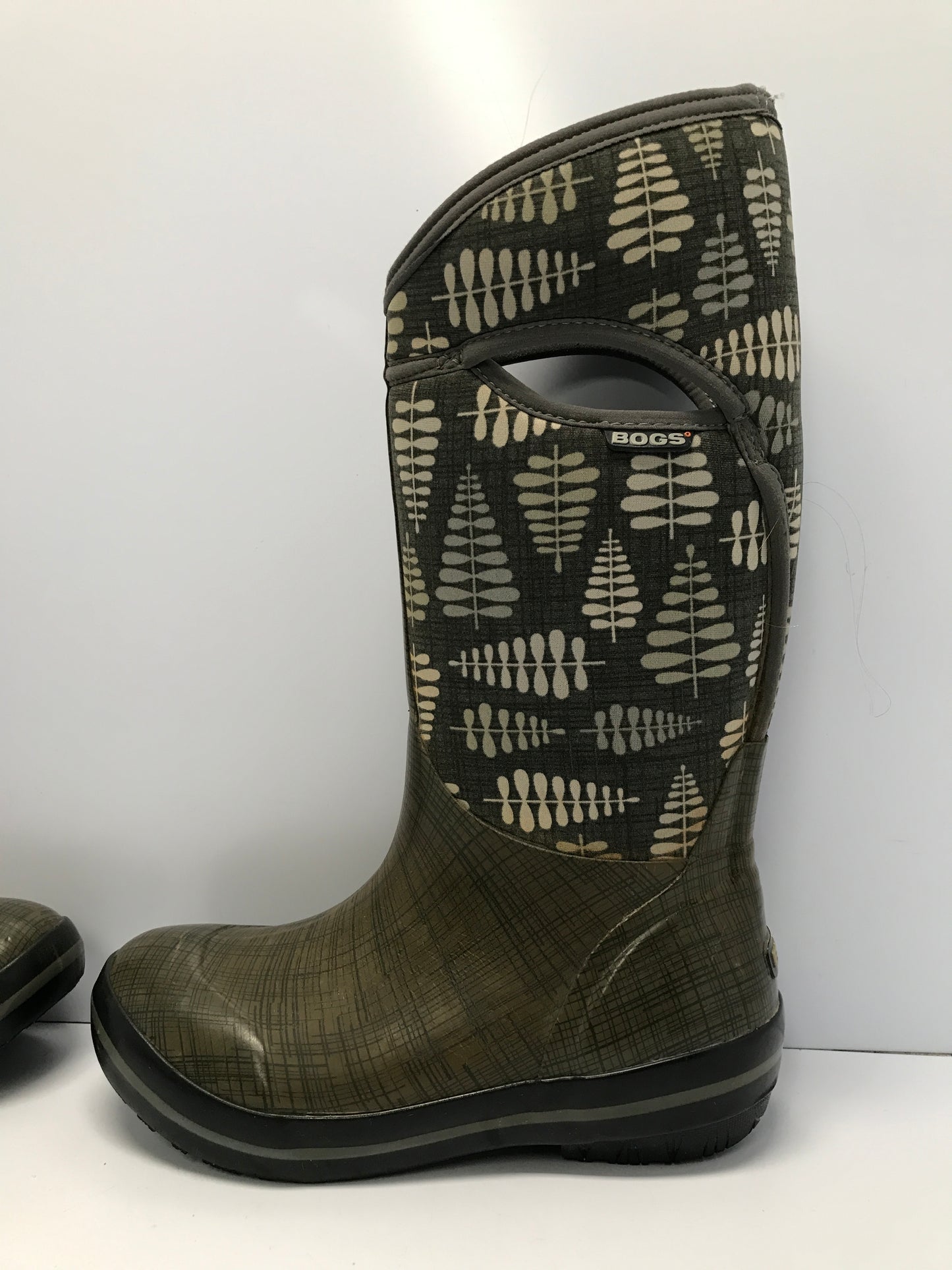 Winter Rain Snow Boots Ladies Women's Bogs Size 8 Black Sage Neoprene Like New