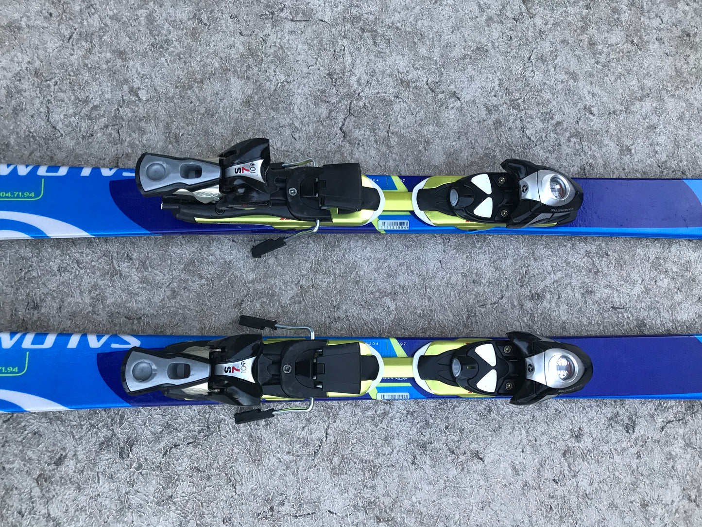 Ski 150 Salomon Brilliant Blue Parabolic With Bindings Excellent