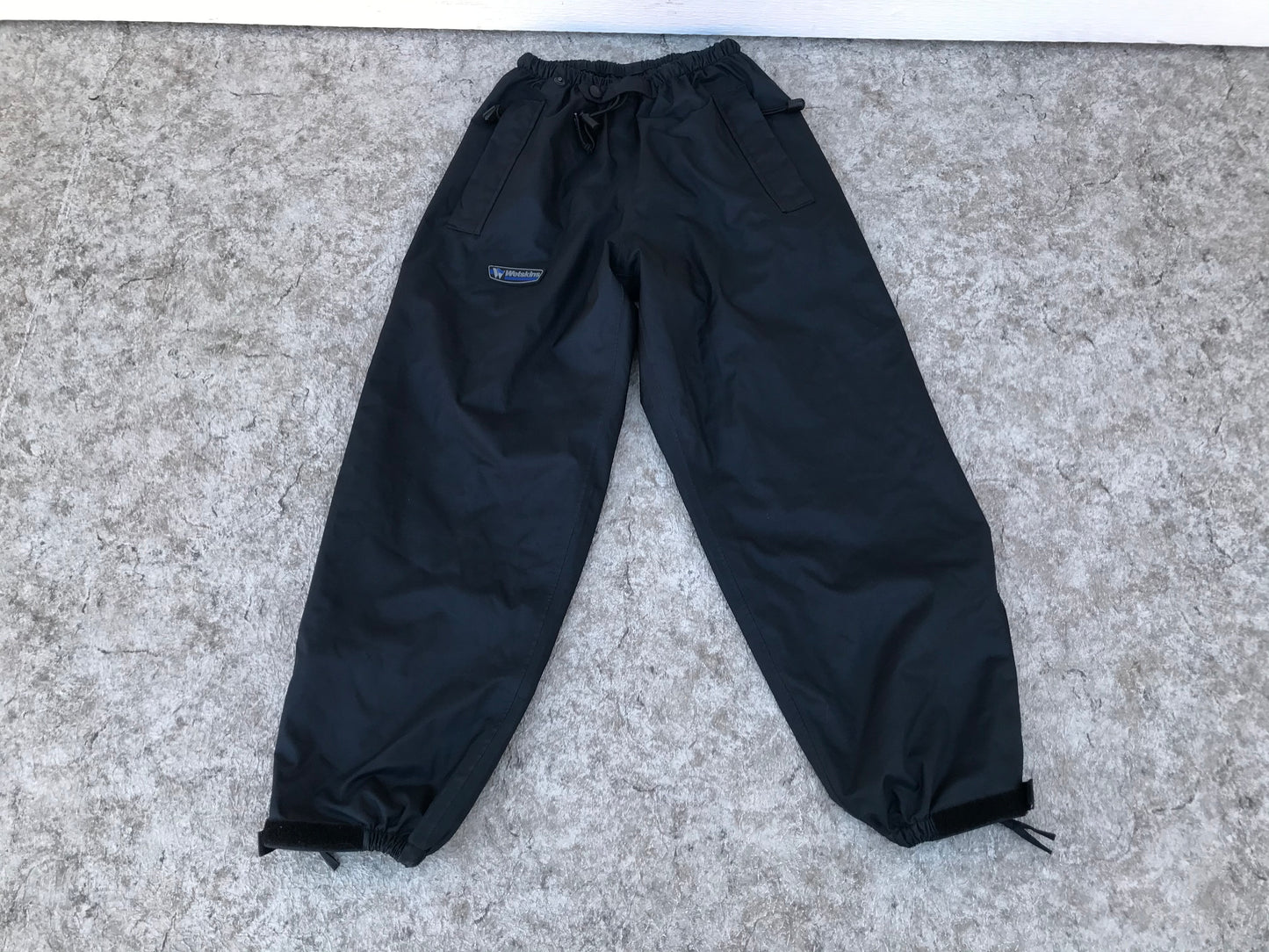 Rain Pants Child Size 10-12 Wetskins Black Excellent