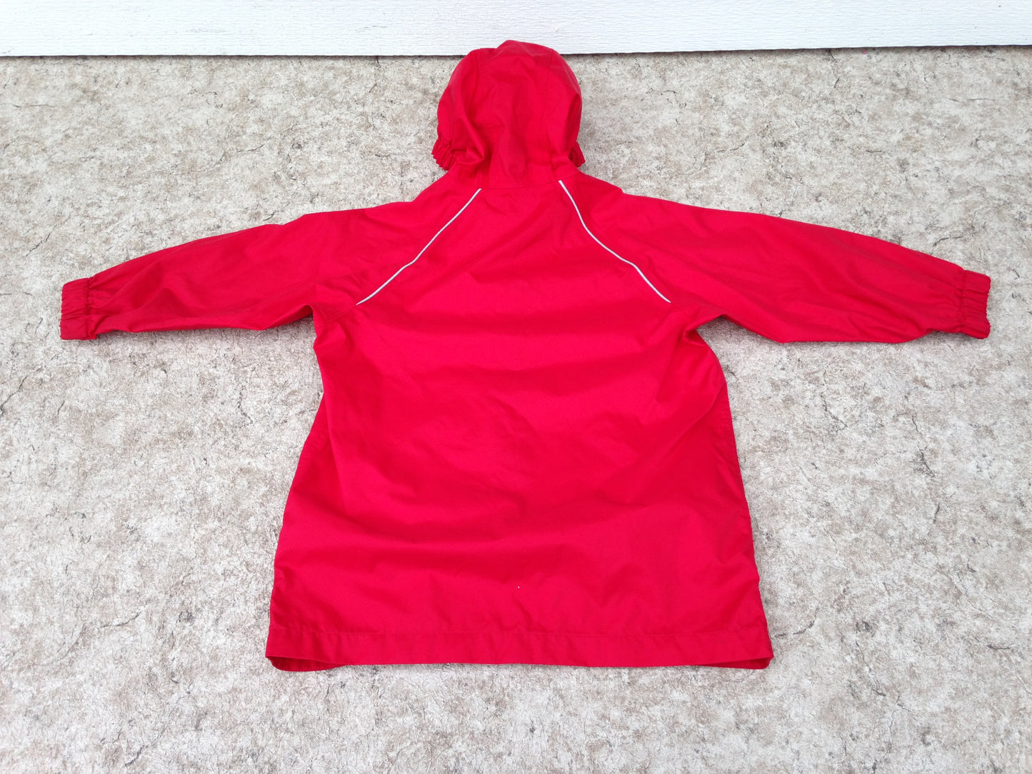 Rain Coat Child Size 5 MEC Red With Reflectors Waterproof Excellent