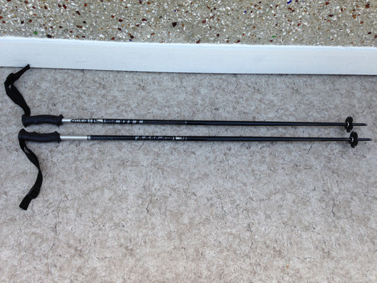 Ski Poles Adult Size 48 inch Scott Series 2 Black Chrome Rubber Handles As New