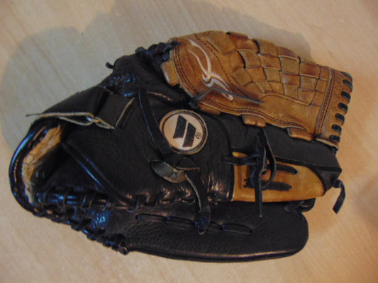 Baseball Glove Adult Size 13  inch Worth Soft Leather Black Brown Fits on Left Hand Excellent