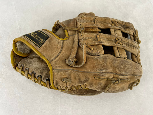 Baseball Glove Adult Size 12.5 inch Wilson Fieldmaster Tan Leather Fits on Left Hand