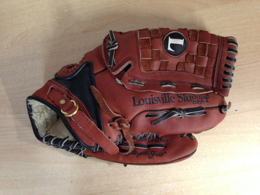 Baseball Glove Adult Size 13.5  inch Louisville Slugger TPS Leather Bruise Guard Brown Left Hand Excellent Quality Condition