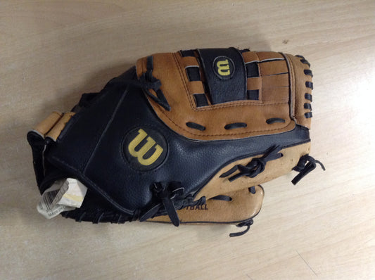 Baseball Glove Adult Size 13 inch Wilson A360  Brown Black Leather Fits On Left Hand As New