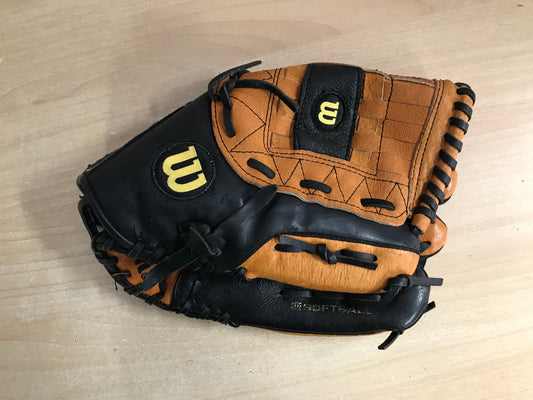 Baseball Glove Adult Size 13 inch Wilson A360 Soft Leather Brown Black Fits on Left Hand