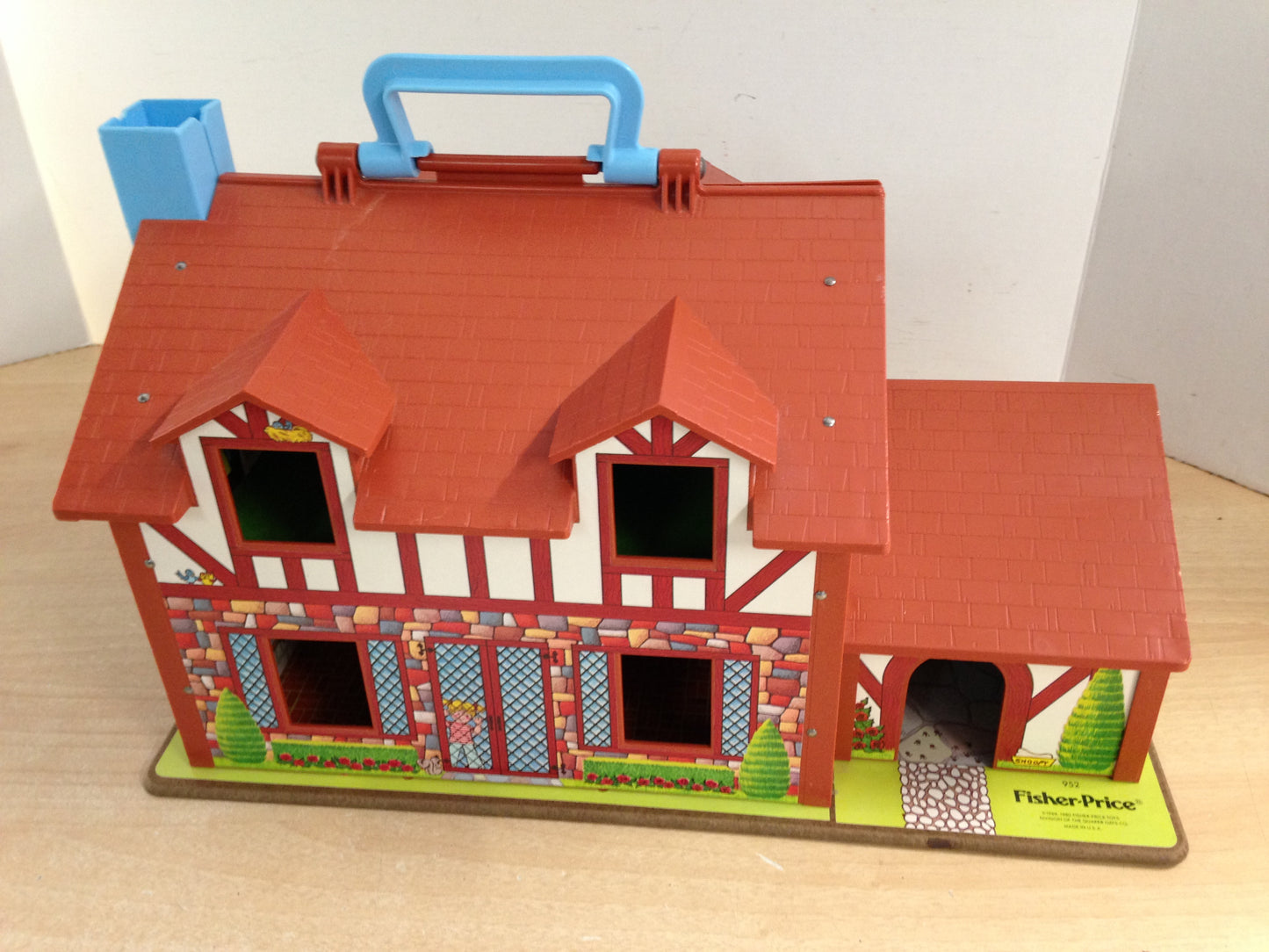 Fisher Price Vintage 1979 Play Family 952 Tudor Brown House With Nursery