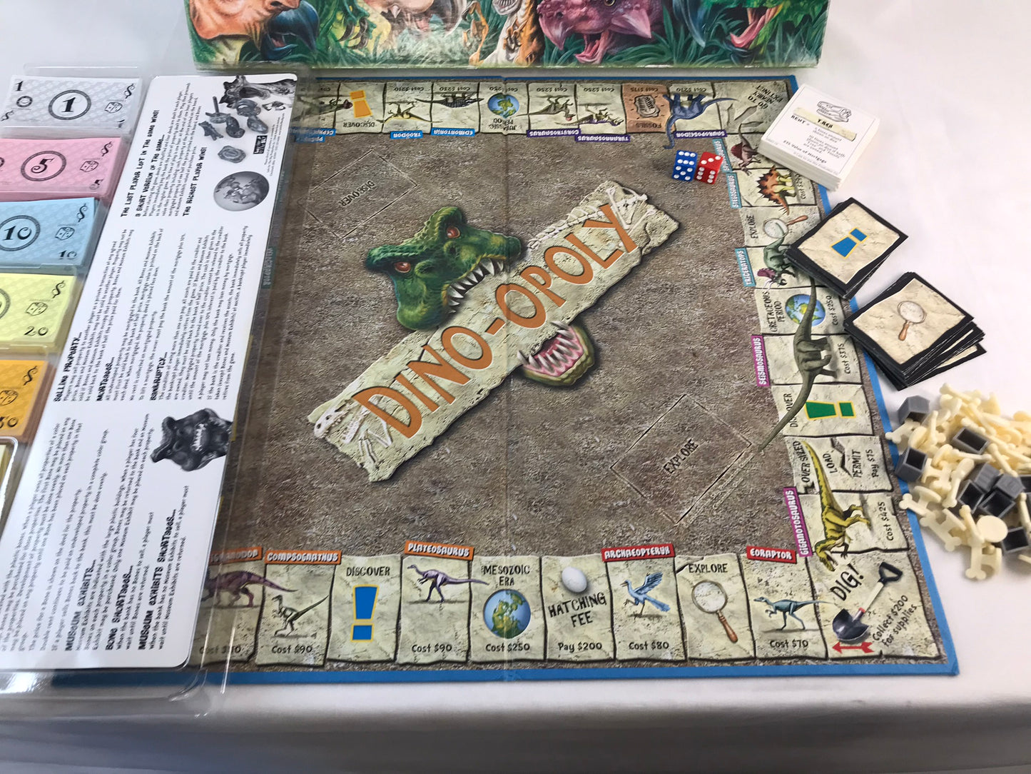 Game Dino Opoly Monopoly Complete RARE