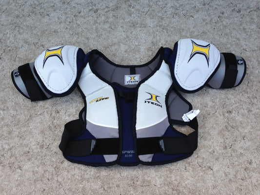 Hockey Shoulder Chest Pad Ladies Size Medium Jill Itech Lite Blue Grey and White