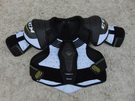 Hockey Shoulder Chest Pad Child Size Junior Medium CCM Tacks Black Yellow White Excellent