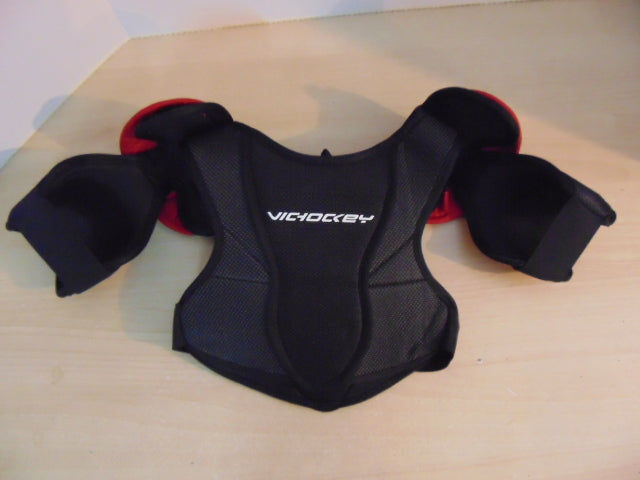 Hockey Shoulder Chest Pad Child Size Y Small 3-4 Red Black New Demo Model