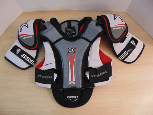 Hockey Shoulder Chest Pad Child Size Junior Large Itech Beefy Heavy Duty Protection Excellent