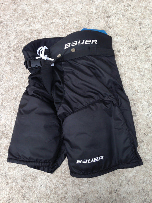 Hockey Pants Child Size Junior Large Bauer Challenger Black Blue Excellent