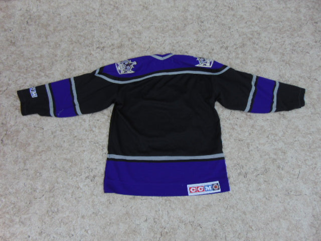 Hockey Jersey Child Size 4-7 LA Kings Purple Black Excellent