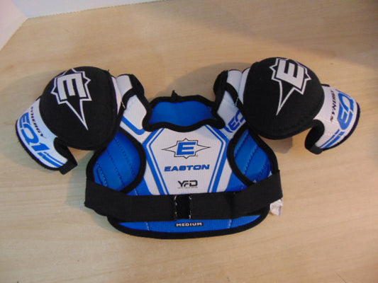 Hockey Shoulder Chest Pad Child Size Y Medium Age 4-5 Easton Blue Black White Excellent