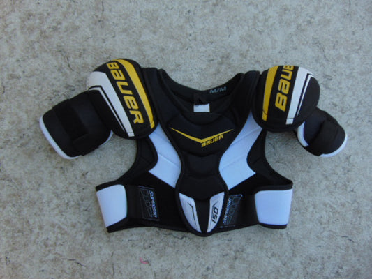 Hockey Shoulder Chest Pad Child Size Junior Medium Bauer  Supreme Black White Yellow