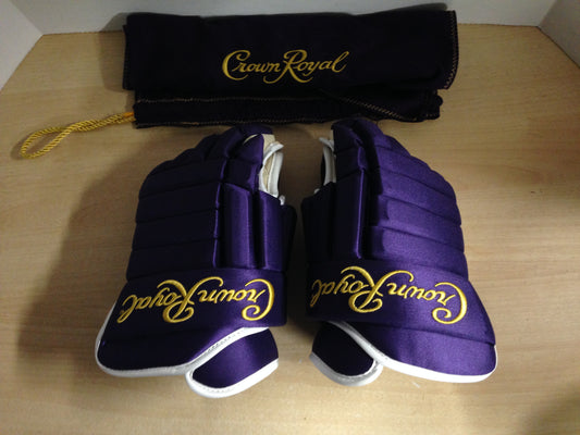 Hockey Gloves Men's Size 14" Crown Royal RARE To Find Collectors Set With Bag Only A Few Made These Are NEW