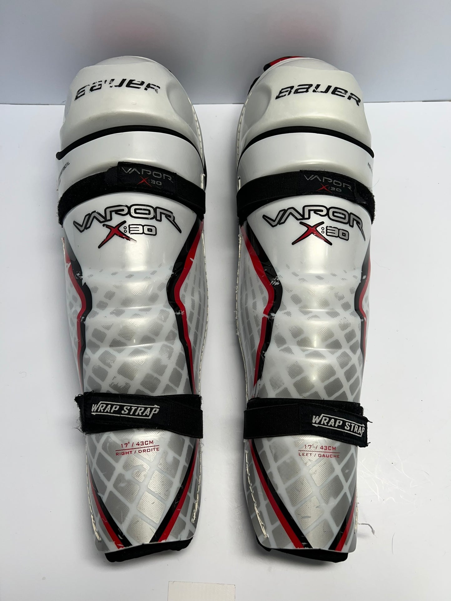 Hockey Shin Pad 17 inch Bauer Vapor X.30 Slim Calf With Calf Wrap Excellent