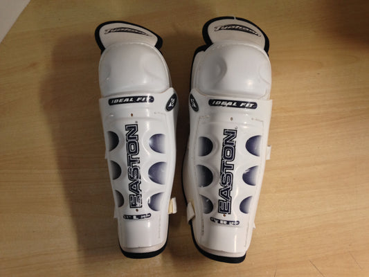 Hockey Shin Pads Child Size 11 inch Youth Easton Ideal White Grey