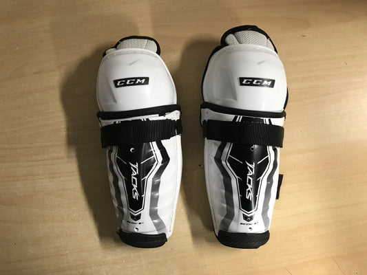 Hockey Shin Pads Child Size 8 inch CCM Tacks White Black As New