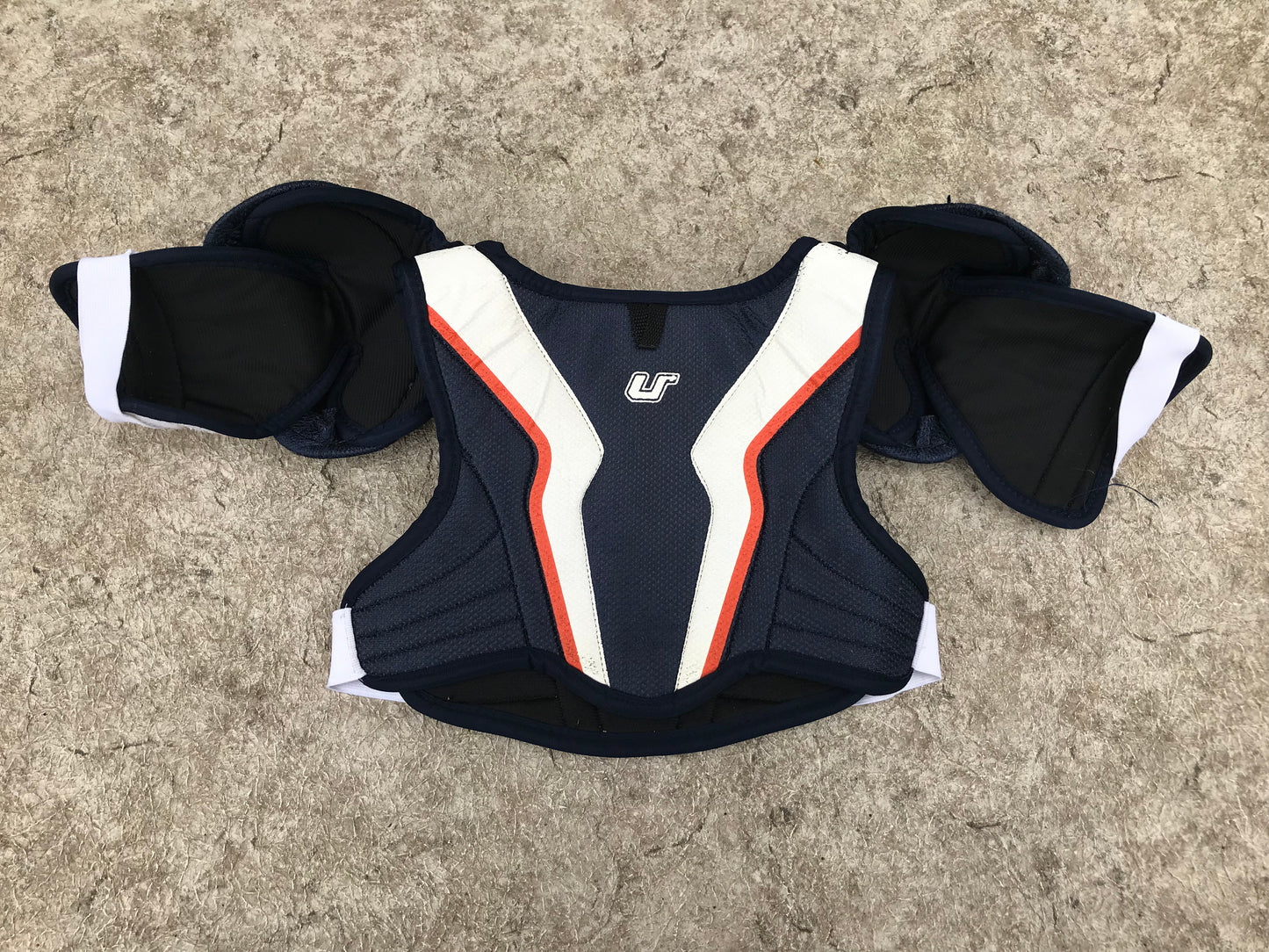 Hockey Shoulder Chest Pad Child Size Youth Large CCM U Navy Orange White