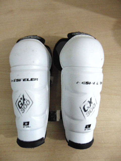 Hockey Shin Pads Child Size 9 inch Hespeler White Black