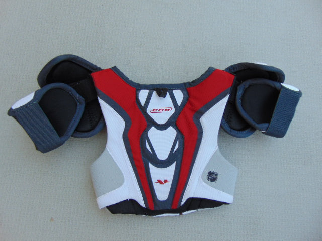 Hockey Shoulder Chest Pad Child Size Y Medium Age 4-5 CCM Red White Grey