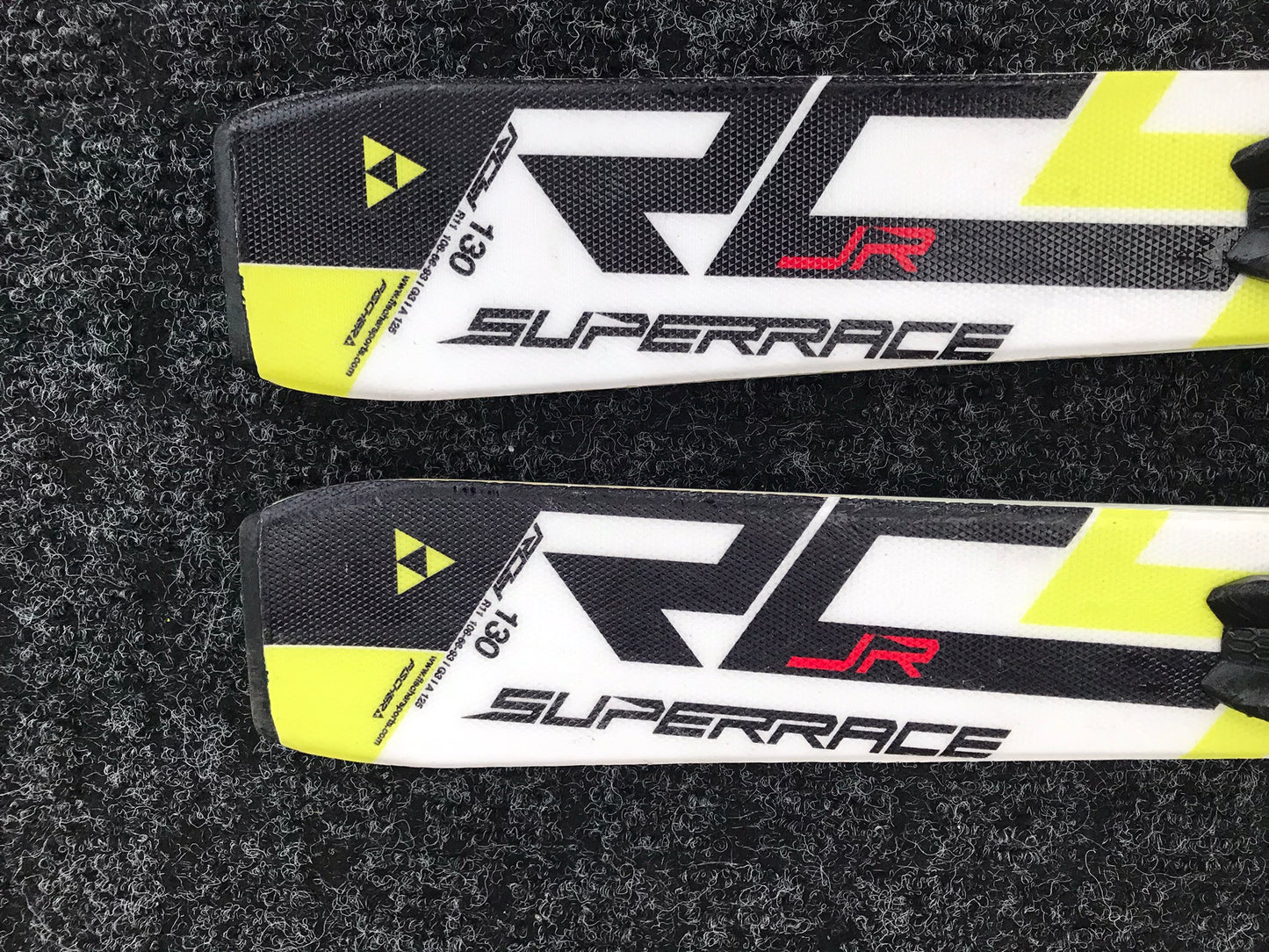 Ski 130 Fischer White Black Yellow Parabolic With Bindings