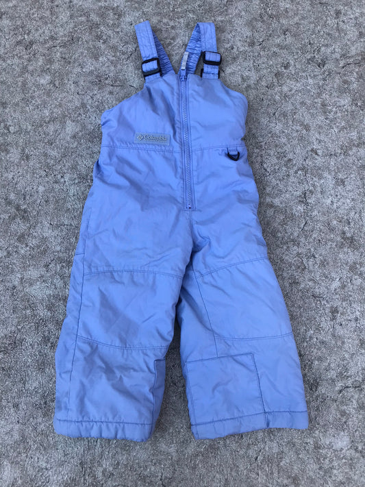 Snow Pants Child Size 3 Columibia Lilac Purple With Bib Excellent