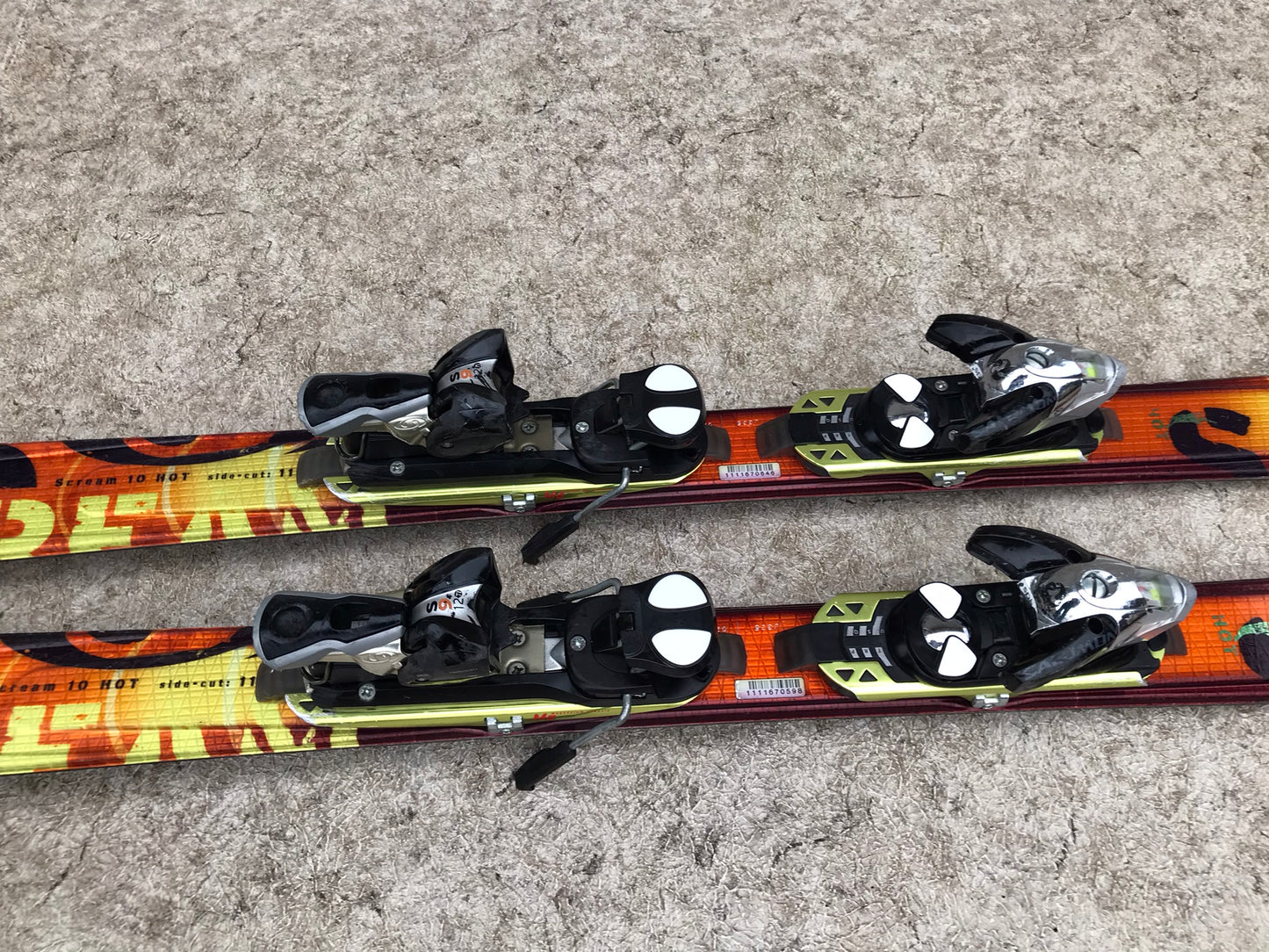 Ski 155 Salomon Scream Orange Black Parabolic With Bindings