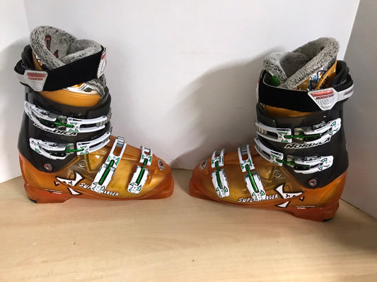 Ski Boots Mondo Size 26.5 Men's 8.5 Ladies Size 9.5 305 mm Nordica Supercharge Tangerine Green