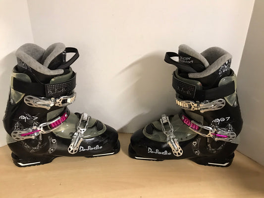 Ski Boots Mondo Size 27.5 Ladies Size 10.5 317 mm Dalbello Black Grey Purple Excellent