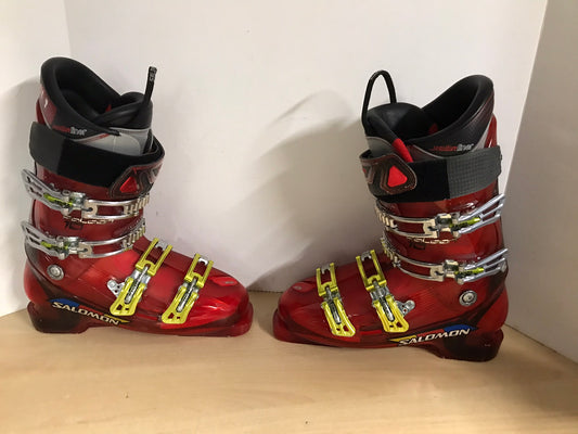 Ski Boots Mondo Size 27.5 Men's Size 9.5 Ladies Size 10.5 315 mm Salomon Falcon Red Black Excellent