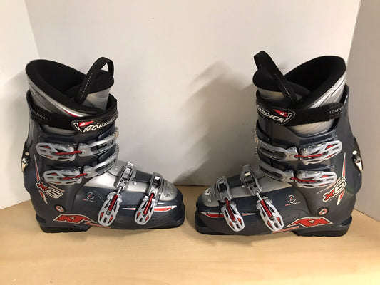 Ski Boots Mondo Size 27.5 Men's Size 9 Ladies Size 10 315 mm Nordica Slide In Blue Grey